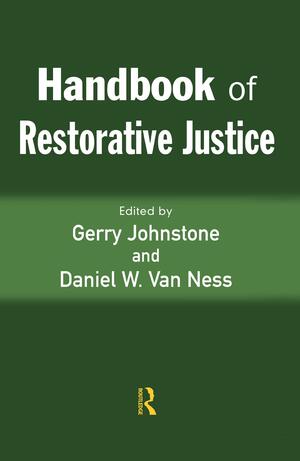 Book Cover of Handbook Restorative Justice by Gerry Johnstone and Daniel Van Ness, published by Willan 
